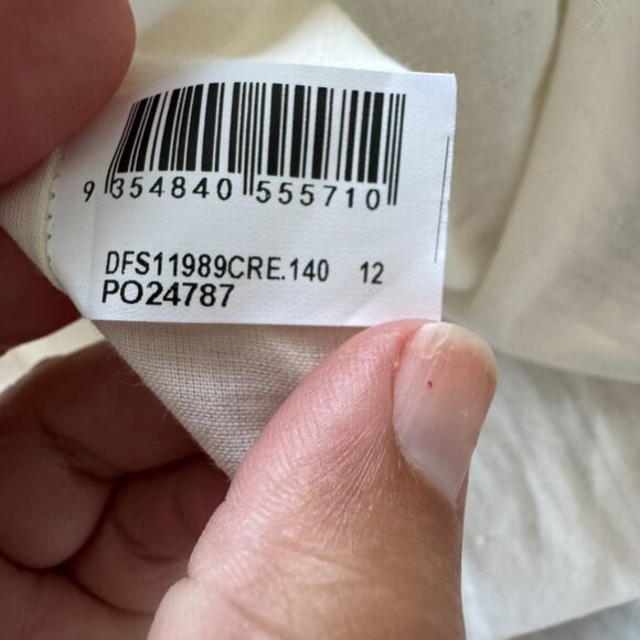 Dissh Ayla Cream Stripe Midi Dress Women’s Size 8 Cotton Summer Coastal Europe - Picture 15 of 15